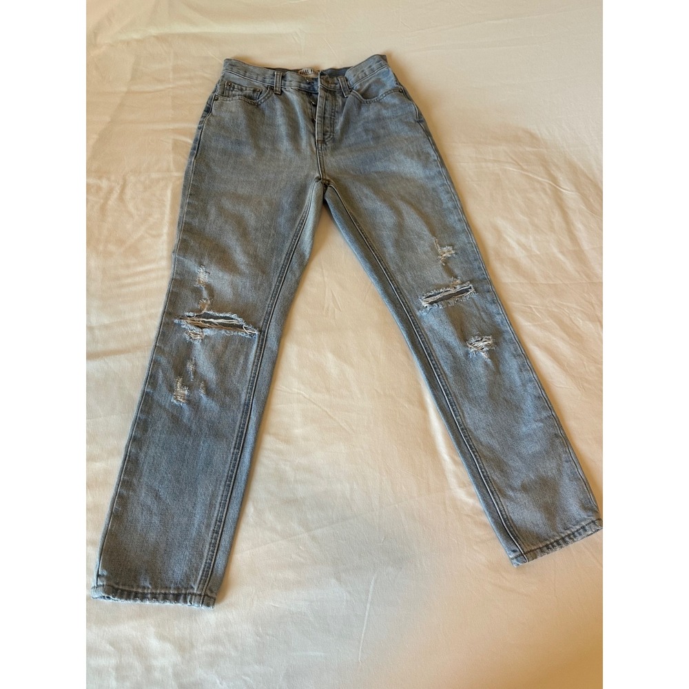 Blank Paige Denim Collection Light Wash Distressed Ripped High‎ Waist Jeans S